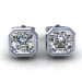 1.50CT ascher cut diamonds stud earrings