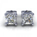 2.00CT ascher cut diamonds stud earrings