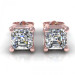 2.00CT ascher cut diamonds stud earrings