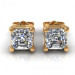 2.00CT ascher cut diamonds stud earrings