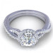 1.00CT round cut diamonds engagement ring