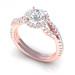 0.80CT round cut diamonds engagement ring