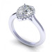 0.55CT pear and round cut diamonds engagement ring