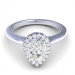 0.65CT pear and round cut diamonds engagement ring