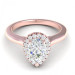 0.55CT pear and round cut diamonds engagement ring