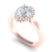 0.55CT pear and round cut diamonds engagement ring