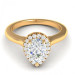 0.55CT pear and round cut diamonds engagement ring