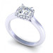 0.95CT ascher and round cut diamonds engagement ring