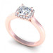 0.50CT ascher and round cut diamonds engagement ring