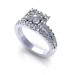 1.21CT round cut diamonds engagement ring