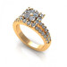 1.21CT round cut diamonds engagement ring