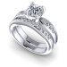 0.90CT Round Cut Diamonds Bridal Set