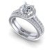 1.05CT Round Cut Diamonds Bridal Set