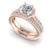 1.05CT Round Cut Diamonds Bridal Set