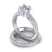 1.70CT Round Cut Diamonds Bridal Set
