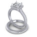 1.25CT Round And Princess Cut Diamonds Bridal Set