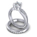 1.10CT Round Cut Diamonds Bridal Set