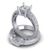 1.65CT Round And Princess Cut Diamonds Bridal Set