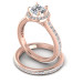 1.05CT Round Cut Diamonds Bridal Set