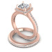 1.05CT Round And Princess Cut Diamonds Bridal Set