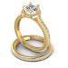 2.05CT Round Cut Diamonds Bridal Set