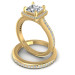 1.95CT Round And Princess Cut Diamonds Bridal Set