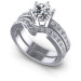 0.95CT Round Cut Diamonds Bridal Set