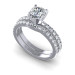 1.20CT Round Cut Diamonds Bridal Set