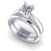 0.45CT Round Cut Diamonds Bridal Set