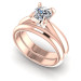 0.45CT Round Cut Diamonds Bridal Set