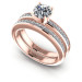 1.20CT Round And Princess Cut Diamonds Bridal Set
