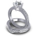 1.40CT Round Cut Diamonds Bridal Set