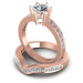 2.10CT Round Cut Diamonds Bridal Set