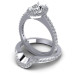 1.55CT Round And Oval Cut Diamonds Bridal Set
