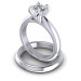 0.90CT Round Cut Diamonds Bridal Set