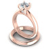 0.90CT Round Cut Diamonds Bridal Set