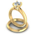 0.45CT Round Cut Diamonds Bridal Set