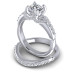 1.65CT Round Cut Diamonds Bridal Set