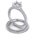 0.85CT Round Cut Diamonds Bridal Set