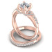 0.85CT Round Cut Diamonds Bridal Set