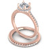 0.85CT Round Cut Diamonds Bridal Set
