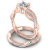 0.70CT Round Cut Diamonds Bridal Set
