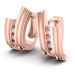 0.10CT Round Cut Diamonds Hoop Earrings