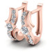 0.50CT Round Cut Diamonds Hoop Earrings