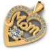 0.55CT Round Cut Diamonds Heart Pendant