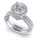 1.00CT Round Cut Diamonds Bridal Set