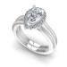 0.55CT Pear And Round Cut Diamonds Bridal Set