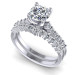 1.10CT Round Cut Diamonds Bridal Set
