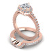 1.10CT Round And Heart Cut Diamonds Bridal Set