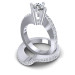 1.50CT Round Cut Diamonds Bridal Set